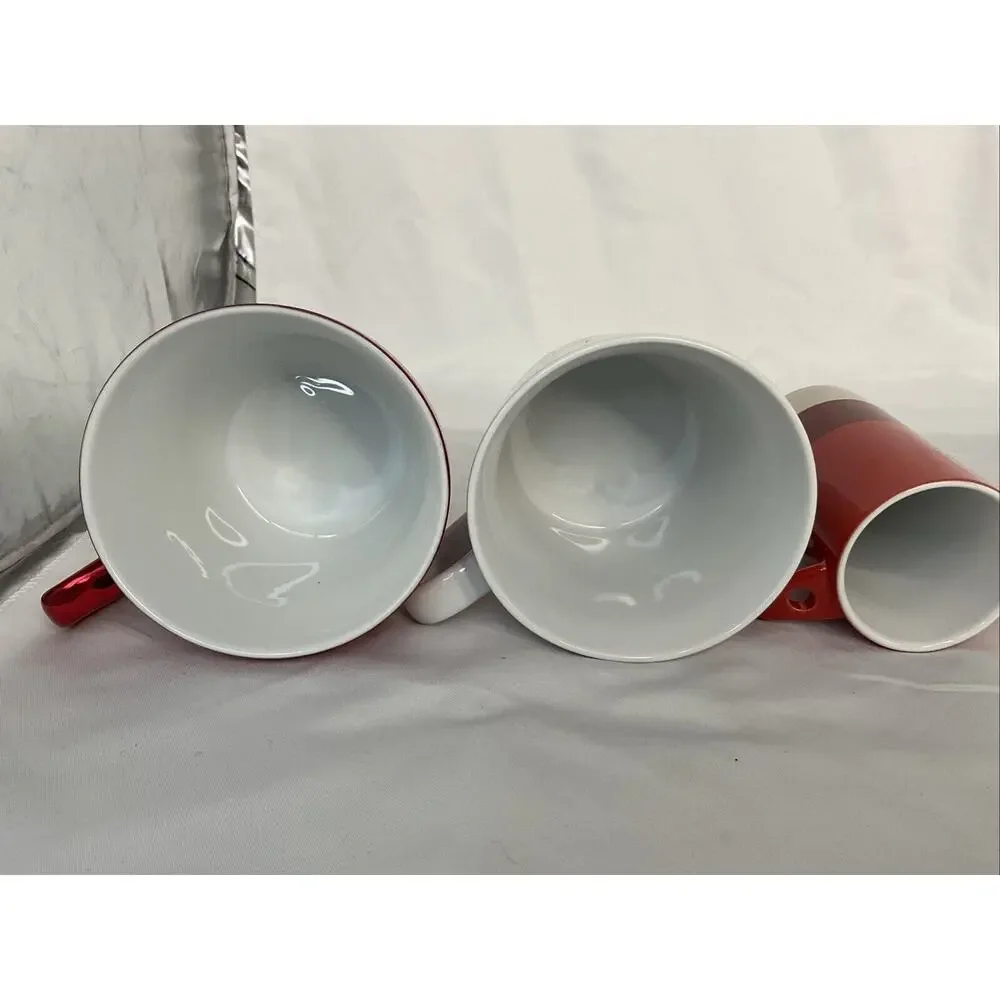 VTG STARBUCKS RED 4 MUG CUP LOT FIREWORK CHRISTMAS WASHINGTON - Picture 7 of 8